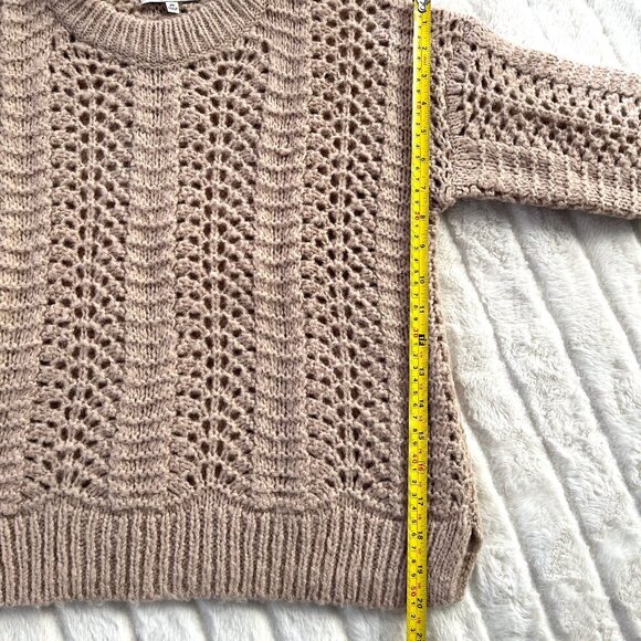 Madewell Windemere Pointelle Pullover Sweater (Pink/Mauve) XS - Picture 8 of 9